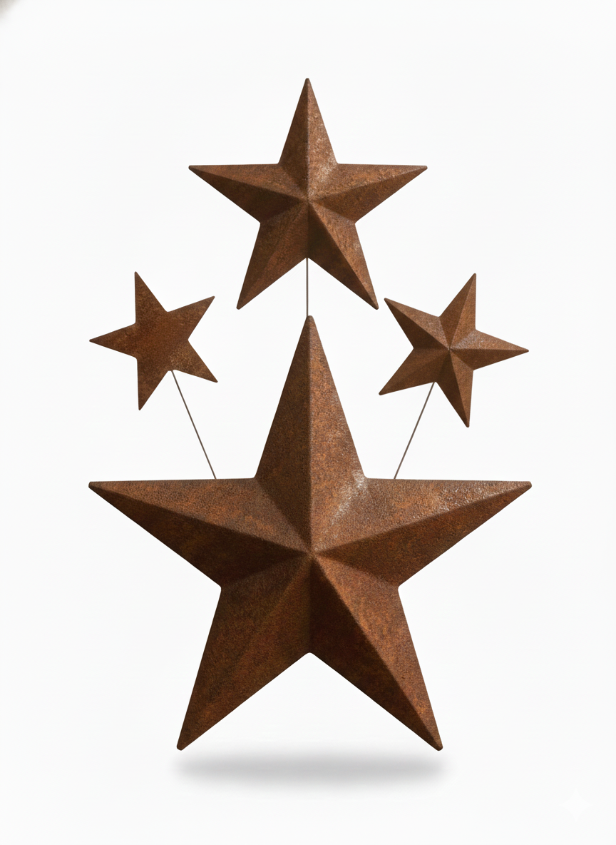 Rostige Weihnachtssterne