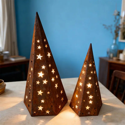 Edelrost Lichterkegel Sternenzauber