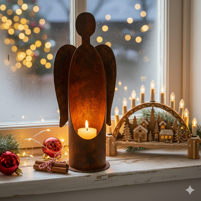 Weihnachtlicher Edelrostengel