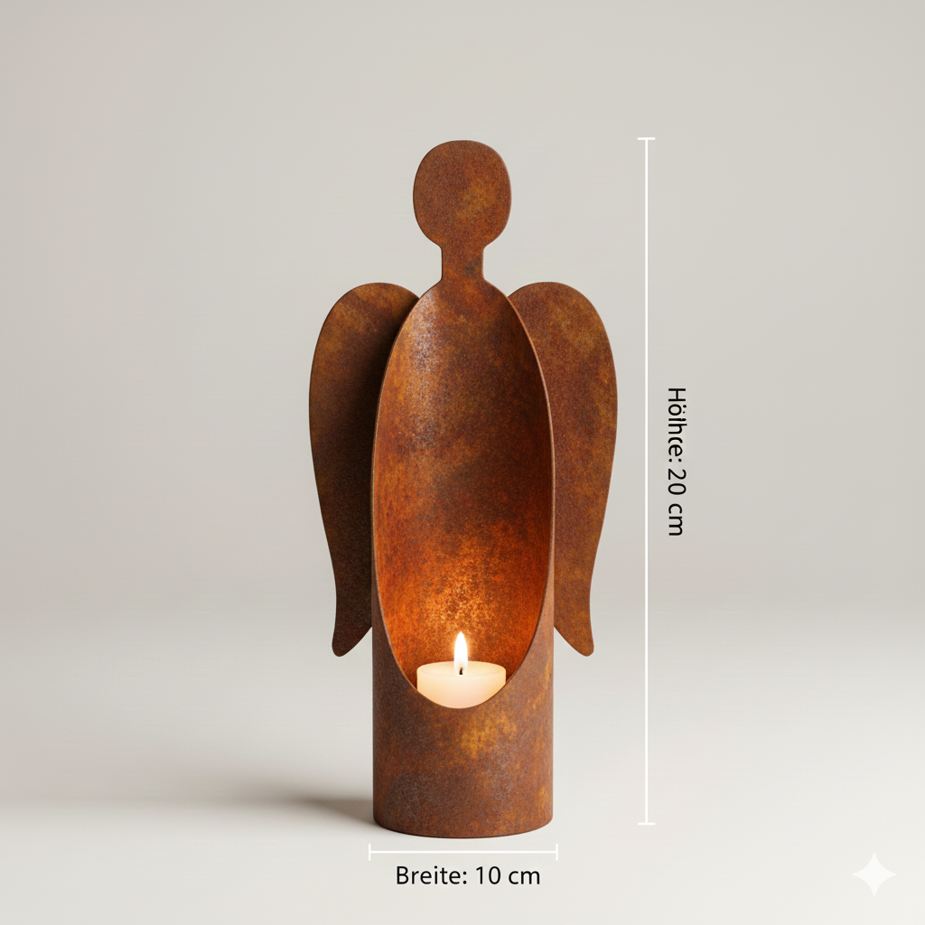 Weihnachtlicher Edelrostengel