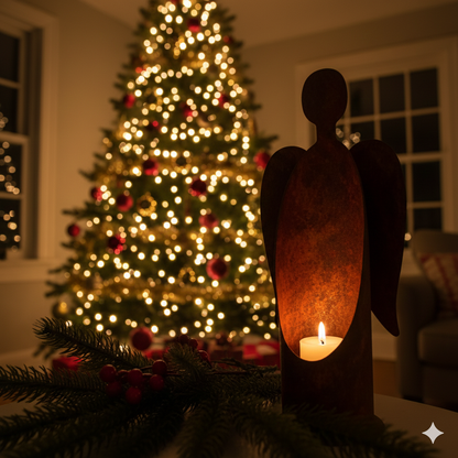 Weihnachtlicher Edelrostengel