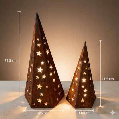 Edelrost Lichterkegel Sternenzauber