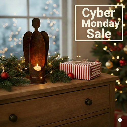 Weihnachtlicher Edelrostengel