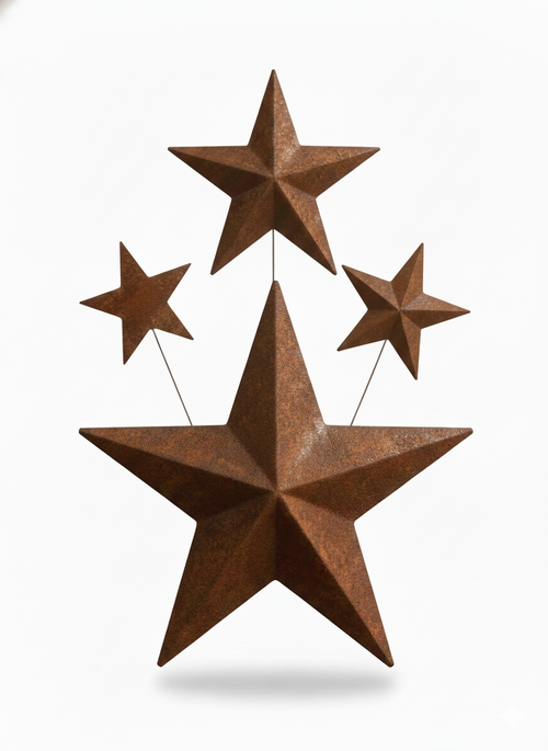 Rostige Weihnachtssterne